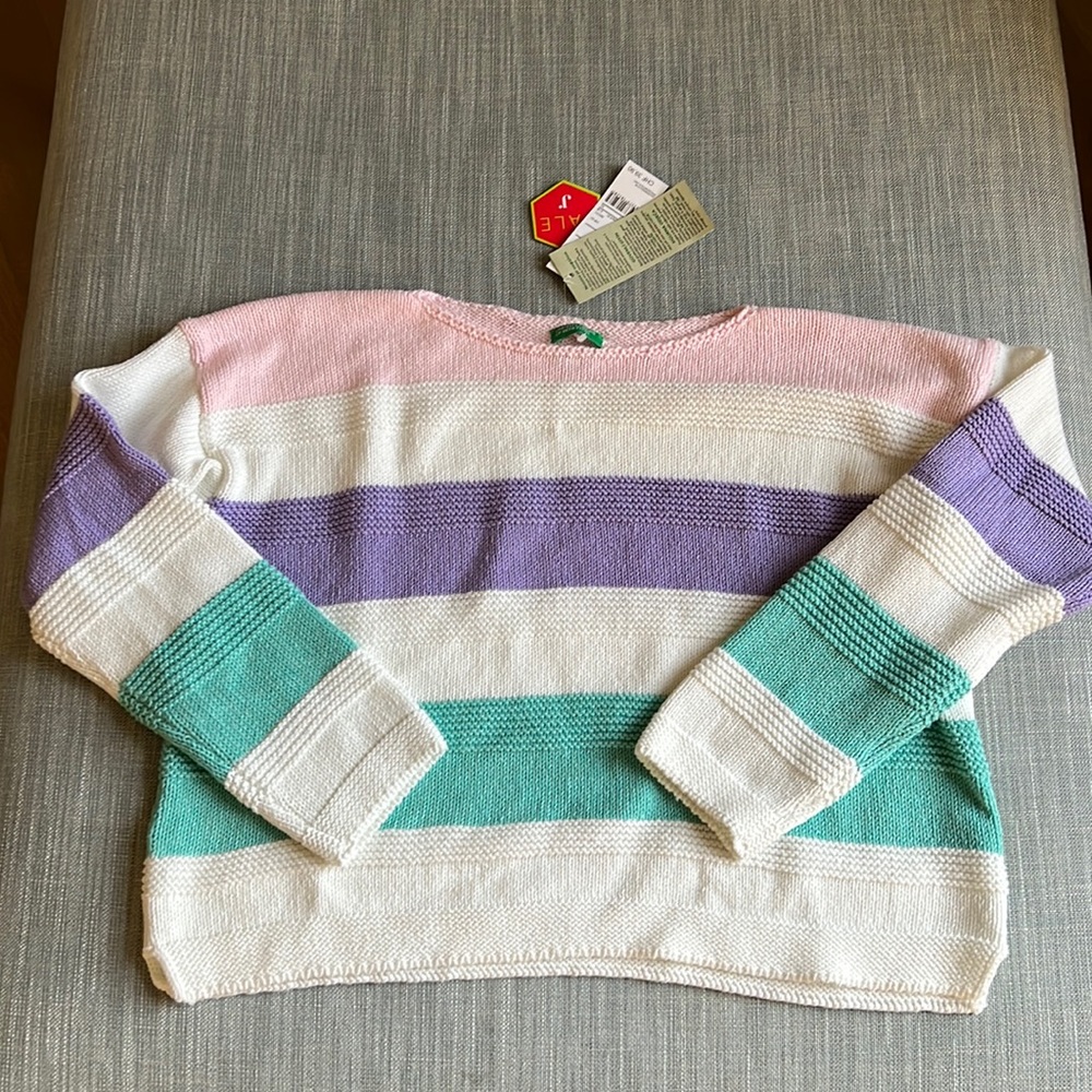 Benetton striped sweater NWT
